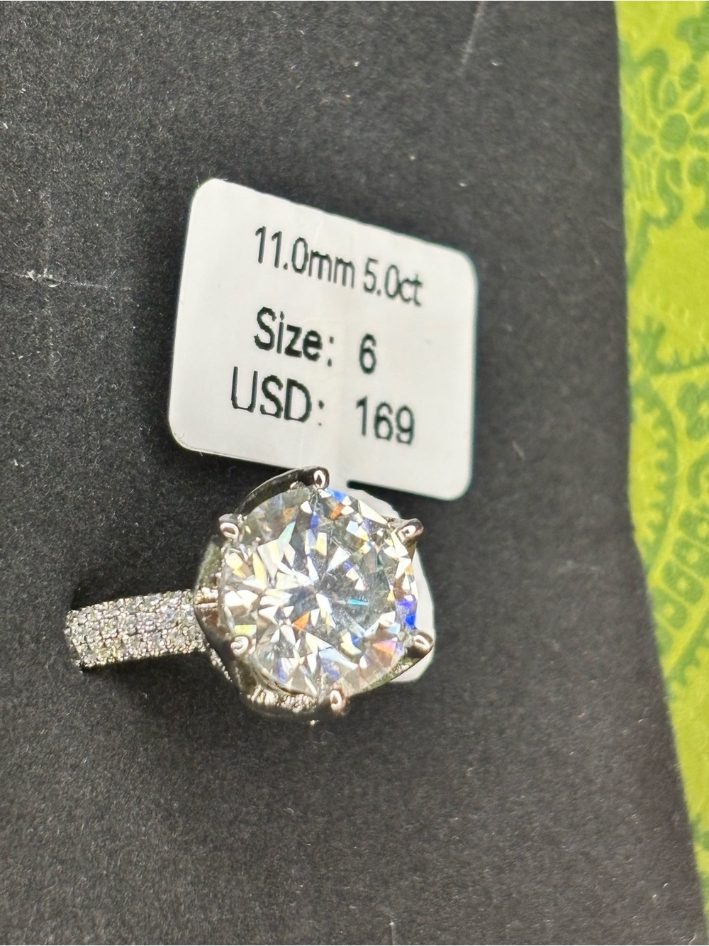 Moissanite Pavé Band Ring - White